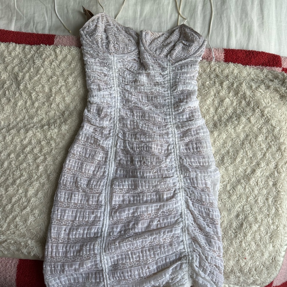 For love and lemons white lace mini dress